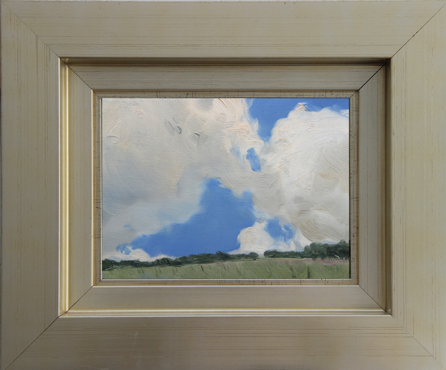 POCHMURNE LATO olej, płótno, 17X22 1200 zł
