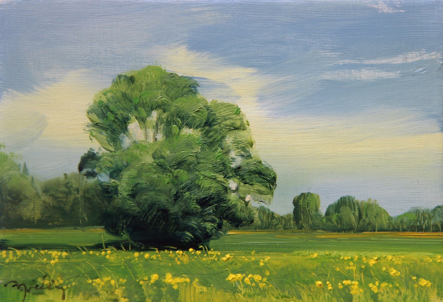 MLECZE 14X20, OLEJ, PŁÓTNO 2020