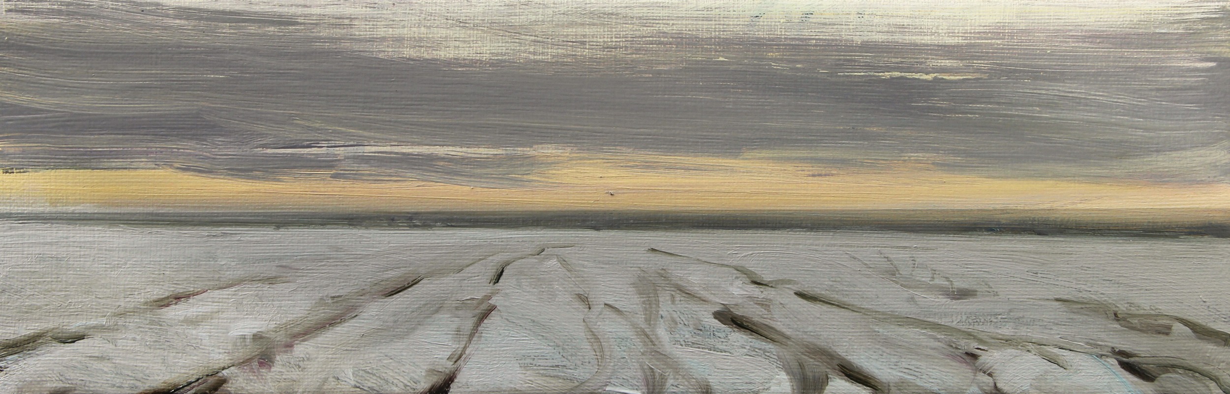 ZIMA NA PODLASIU olej, płótno, 13×40 2021
