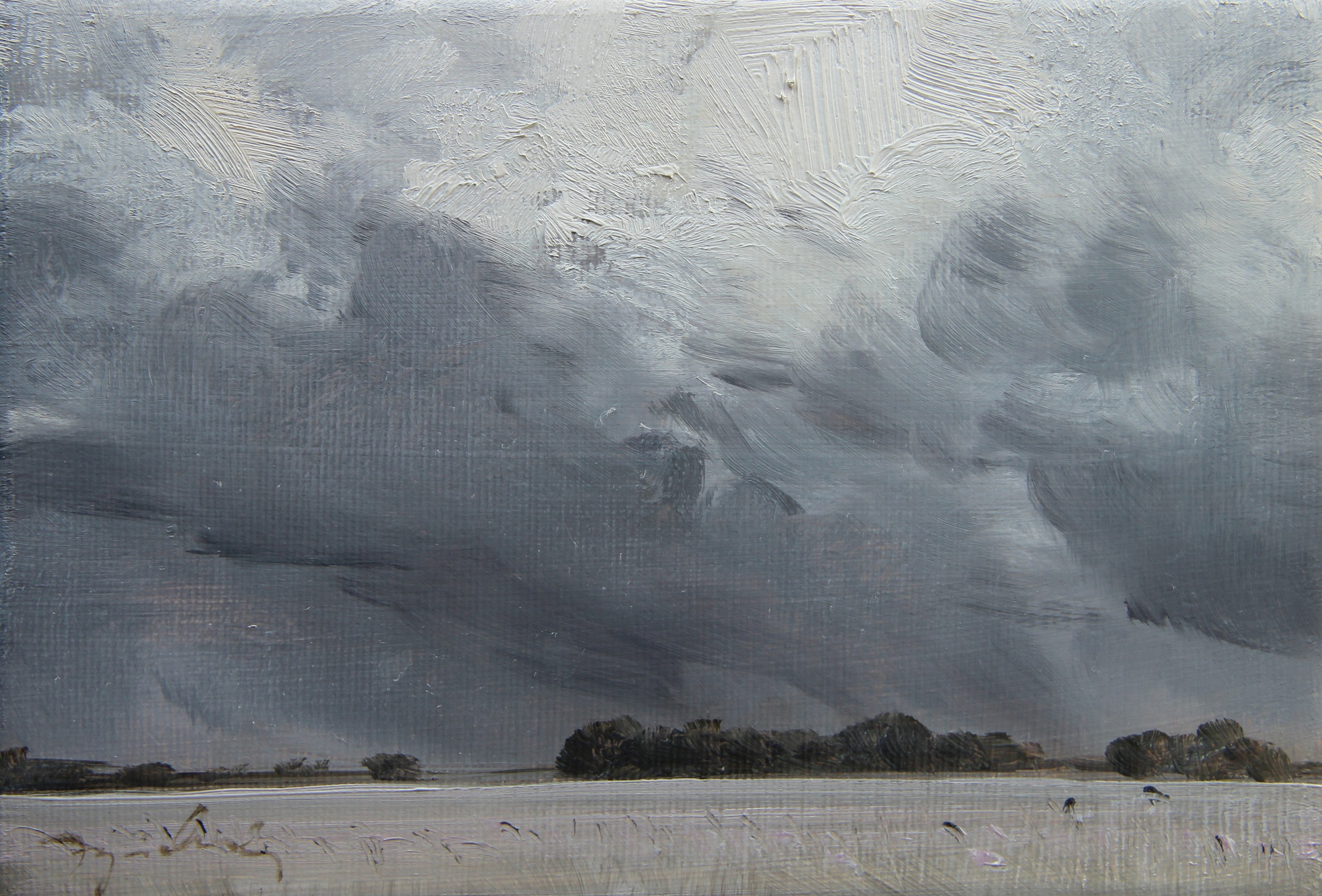 ZIMA olej, płótno, 14×20 2021