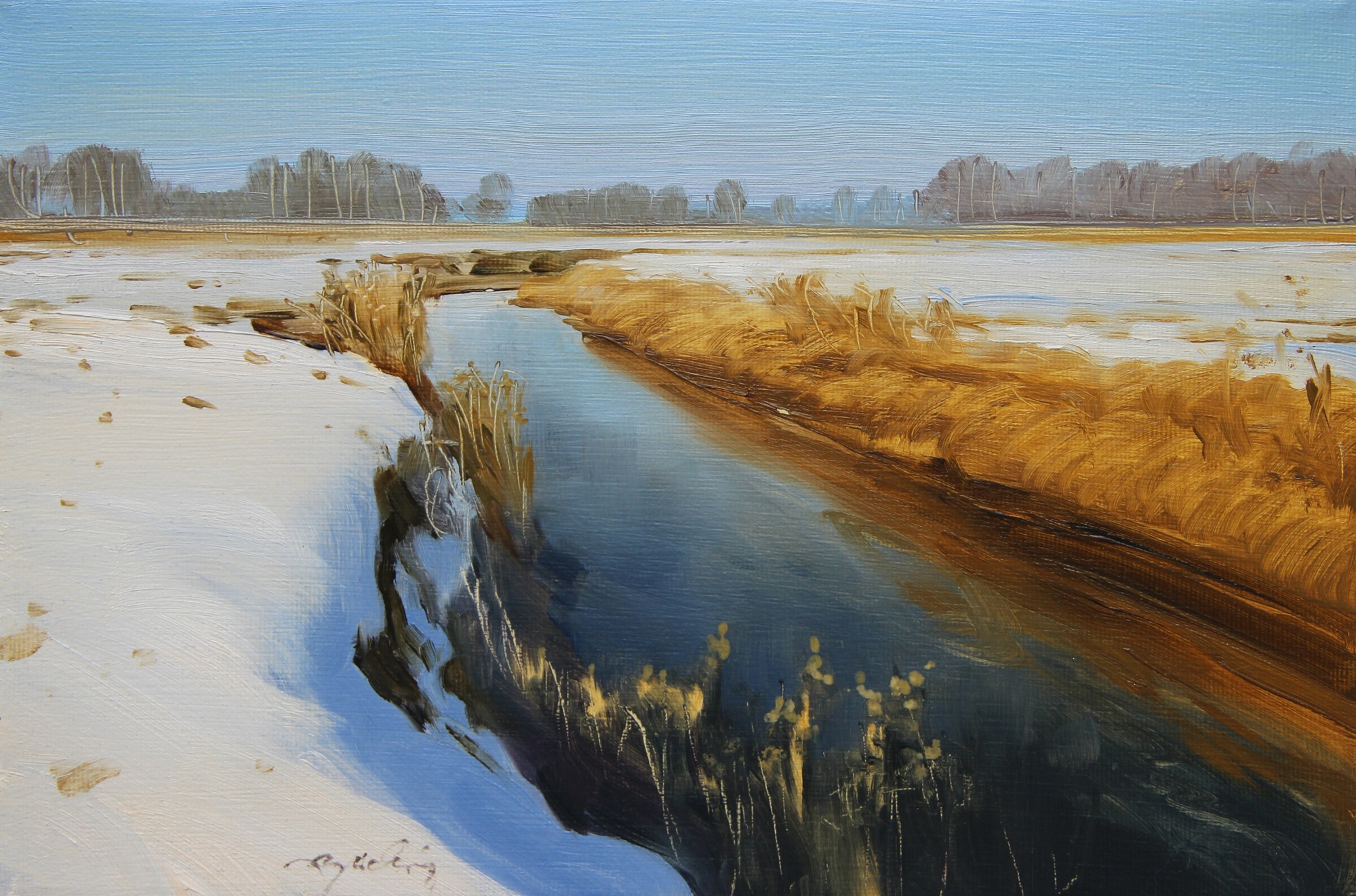 NA PRZEDWIOŚNIU olej, płótno, 22×33 2021