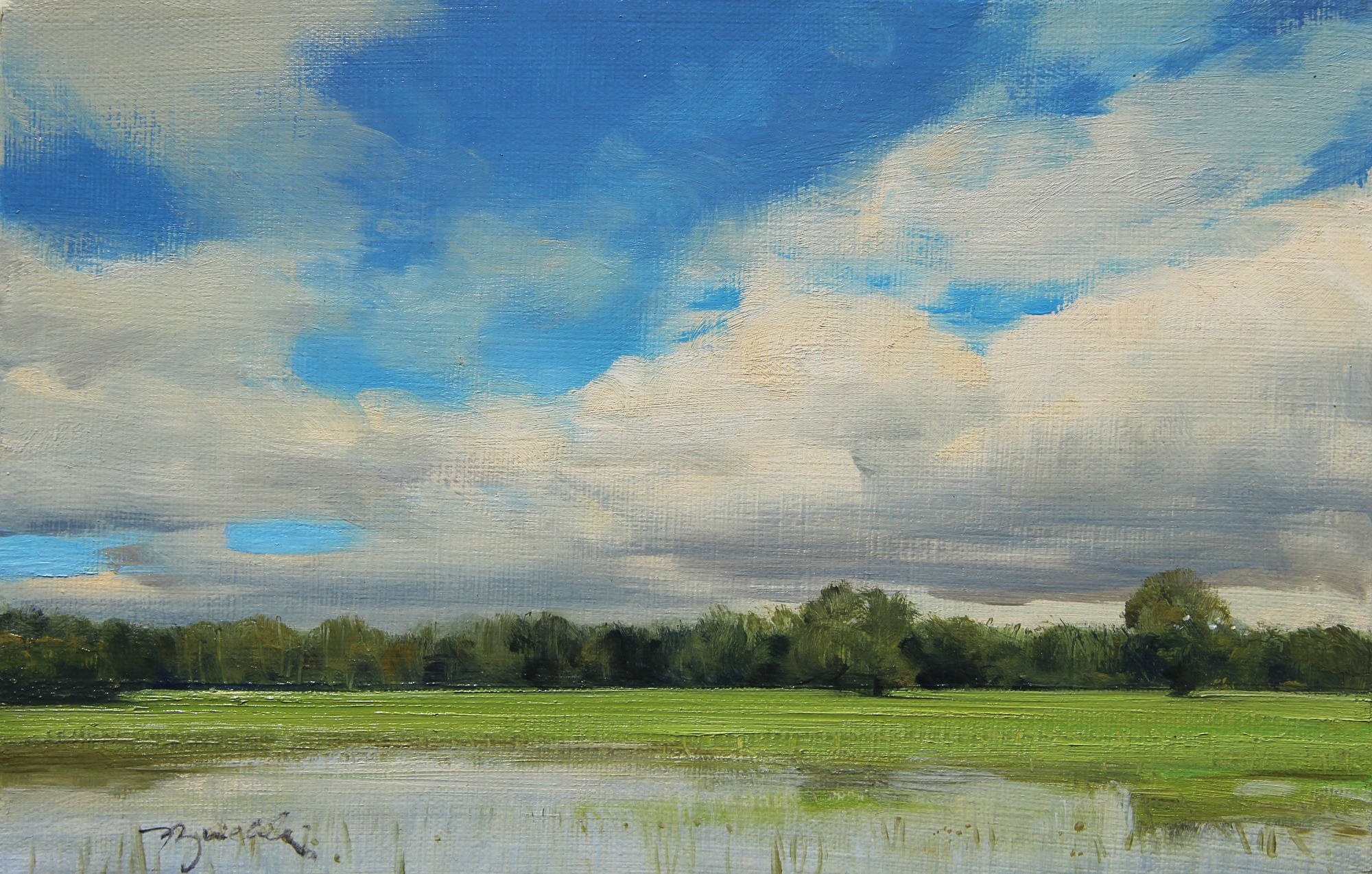 WIOSNA olej, płótno, 20X30 2021