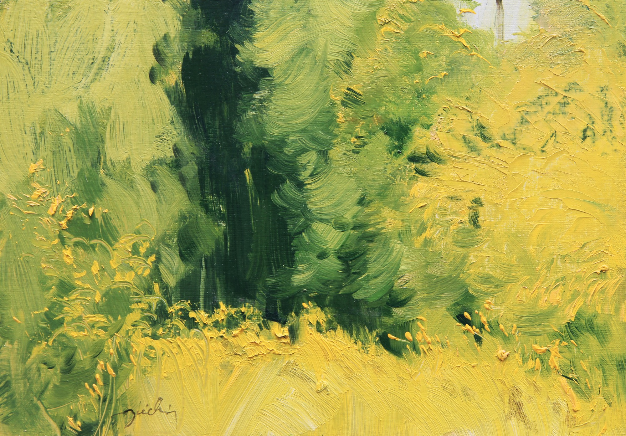 LEŚNA POLANA olej, płótno, 21×30 2020