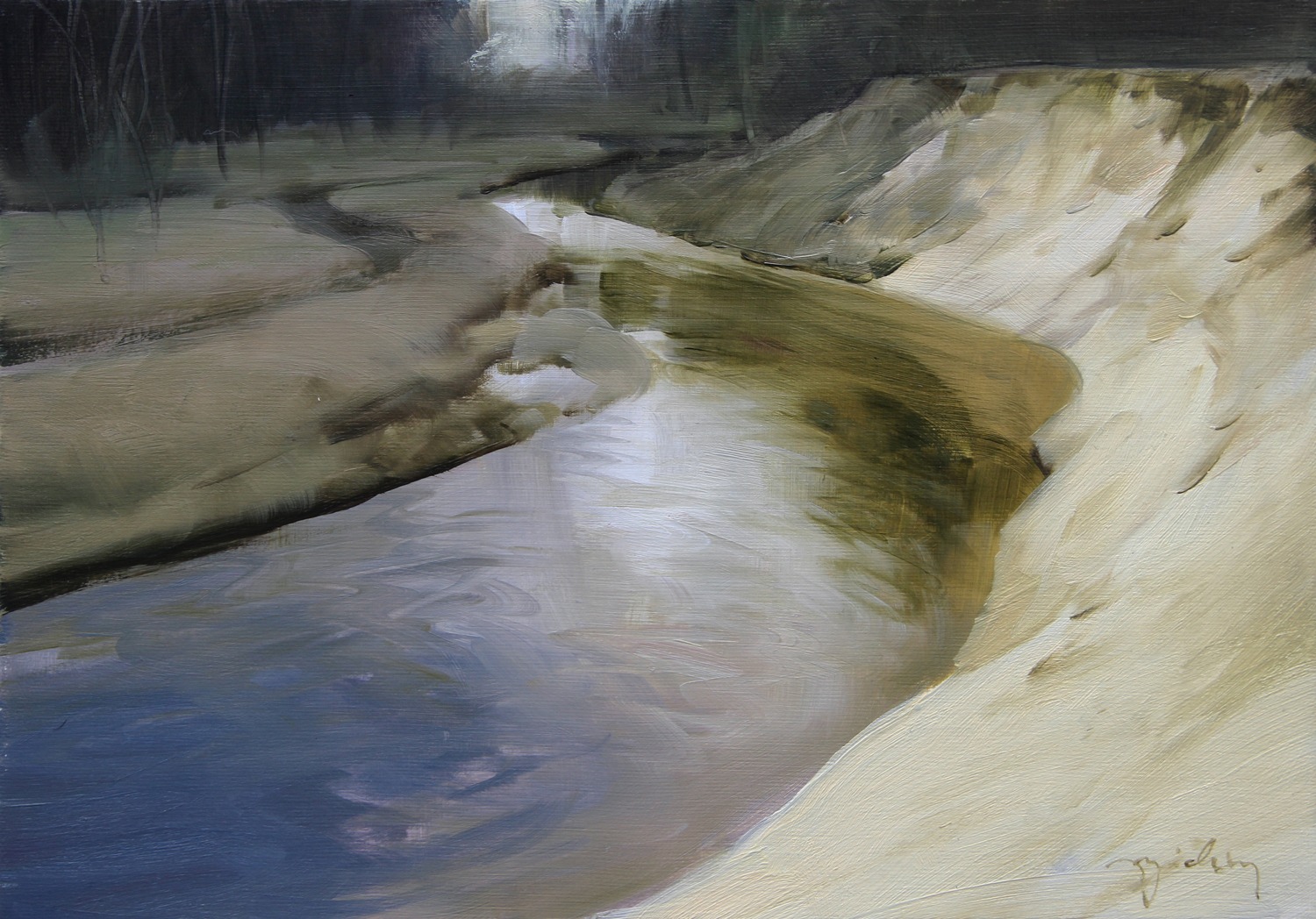 CZARNA OKSZA olej, płótno, 27X38 2021