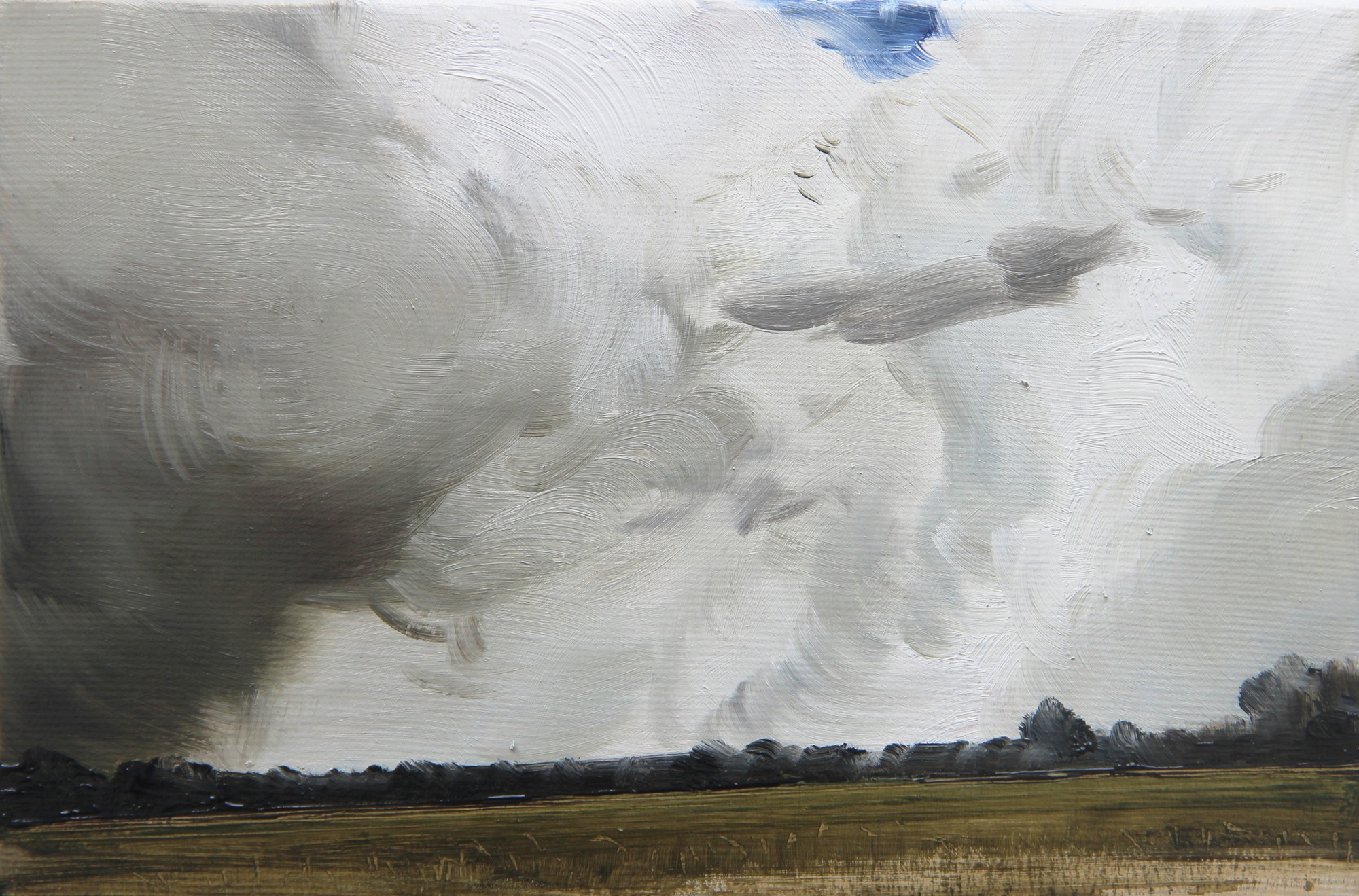 NA WIOSNĘ – STUDIUM CHMUR olej, płótno, 16×24 2022